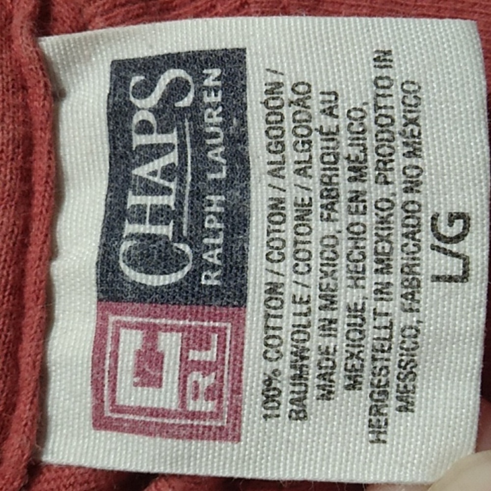 Chaps Ralph Lauren Vintage Shirt Sz.L (X-10 CRATE) - Picture 4 of 7